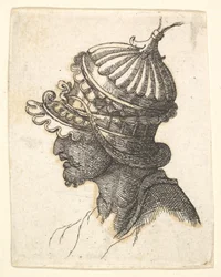Sisakos fej, 17. század .