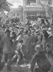...Őfelsége látogatása London East Enden, 1873. április 2., 1901.