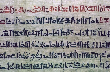 Hieratikus egyiptomi írás a Halottak könyvéből