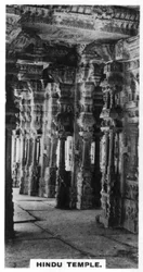Hindu templom, Vijayanagar, India, 1925