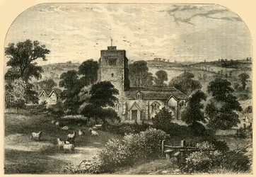 Hornsey templom 1750-ben, 1876 körül.