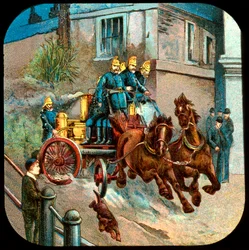 Lóvontatású tűzoltóautó, XIX. század