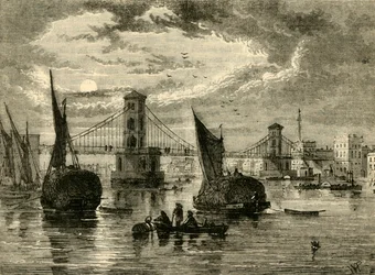 Hungerford függőhíd, 1850, 1881.