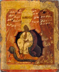 Illés ikon, akit egy varjú táplál, XV-XVI. század 1401-1600