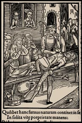 Illusztráció Sebastian Brant Bolondok hajója című könyvéhez, 1497.