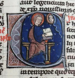 Olvasom Abelard és Heloise leveleit. A Biblia moralisée-ből, 13. század