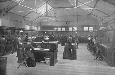A Posta Központi Telefonközpontjában, City of London, c1903 1903
