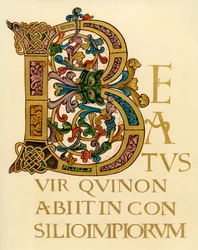 Kezdő B betű, i.sz. 980-1000