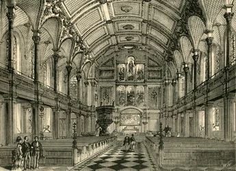 A Szent András-templom belseje, 1872.