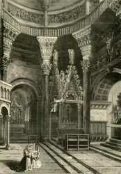 A spalatroi katedrális belseje, a Diocletianus-palota egykori temploma, 1890.