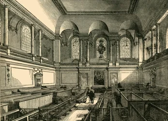 Az alapítókórház kápolnájának belseje, 1876.