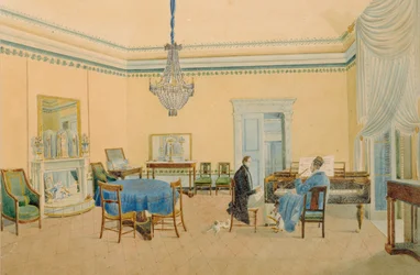 Belső figurákkal. A zeneszoba, 1830-1839