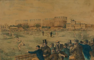 Nemzetközi krikettmérkőzés a Kennington Ovalban, a 19. század végén