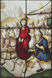 Jákob visszatér Kánaánba Ráchaellel és Leával Lábán üldözi, kb. 1525.
