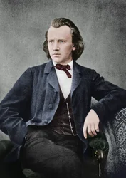 Johannes Brahms 1833-1897 német zeneszerző és zongoraművész, 1866 körül