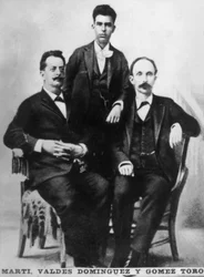 Jose Marti, Fermin Valdes Dominguez és Gomez Toro, Key West, Florida, USA, 1894 c1910