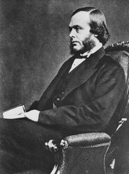 Joseph Lister angol sebész és az antiszeptikus sebészet úttörője, 1867