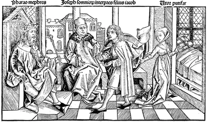 József a fáraók álmát értelmezi, 1493