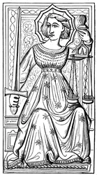 Igazságszolgáltatás, tarotkártya, 14. század, 1870