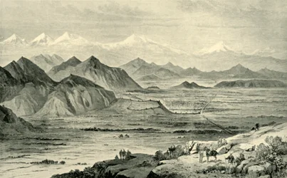 Kabul, Északra nézve a Beni Hissar-i brit tábor feletti dombról, 1879. október 8., 1901.