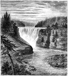 Kakabeka-vízesés, Ontario, Kanada, 1877
