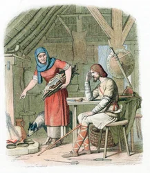 Alfréd király égeti a süteményeket, 878 1864