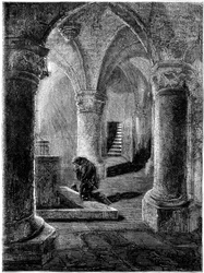 I. Richárd király 1157-1199 Szent Január szentélye előtt térdelve