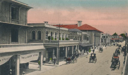 King Street, északra néz, Kingston, Jamaica, 20. század eleje.