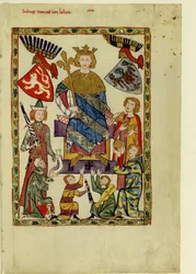II. Vencel cseh király a Manesse-kódexből, 1305 és 1340 között