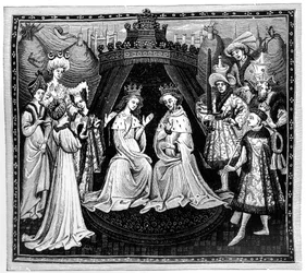 Király, királynő és udvar, 1450, 1910