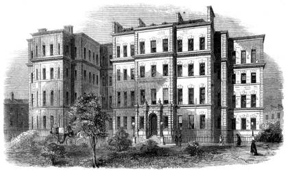 Kings College Hospital, Portugal Street, Lincolns Inn, London, 1860-as évek