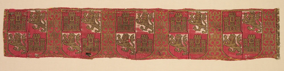 Lámpák Kasztília és León címereivel, királyi keresztény köntösből, 1200-1325.