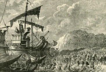 Julius Caesar partraszállása Nagy-Britanniában, 1890.
