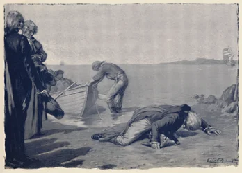 Paoli partraszállása a korzikai talajon, 18. század végén, 1896
