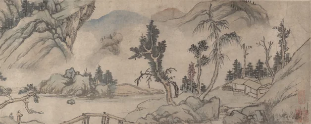 Tájkép, XX. század eleje, hamis dátum 1577.