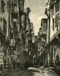 Lane in the Copt Quarter, Kairó, 1890.