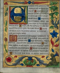 Levél egy zsoltárból és imakönyvből... 1/3 kivágott levél, c. 1524.