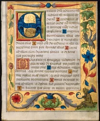 Levél egy zsoltárból és imakönyvből, c. 1524.