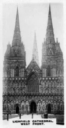 Lichfield katedrális, West Front, Staffordshire, 1920-as évek