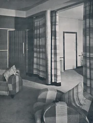 Nappali egy londoni házban, tervezte: Raymond McGrath, A.R.I.B.A., 1936