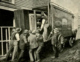 A kamera feltöltése egy furgonra eltávolítandó, 1901.
