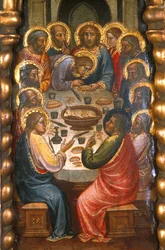 Loire Atlantic N* 089 - Nantes/Szépművészeti Múzeum - Mariotto di Nardo (meghalt 1424-ben) "A vacsora" - 14. századi primitív olasz