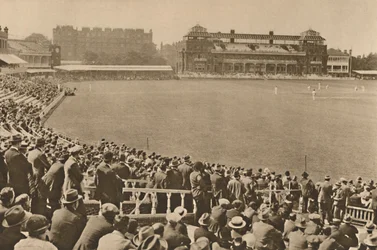 A pavilon felé nézve a halomállványról a világhírű uraknál, 1935.