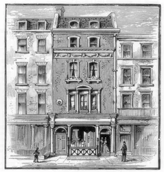 Lord Byrons szülőháza, Holles Street, Cavendish Square, London, 1888