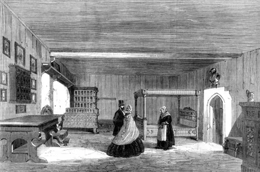 Luthers szoba a Wartburg kastélyban, Eisenach, Németország, 1862