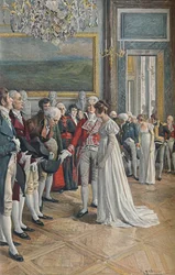 Madame Bonaparte nagyköveteket fogad a Tuileriákban, 1896
