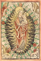 Madonna és gyermek rózsafüzérben, c. 1480.