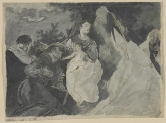 Madonna és gyermeke a szentekkel, 1700-as évek.