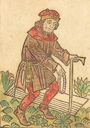 Ember sétál a sír felé, c. 1495.