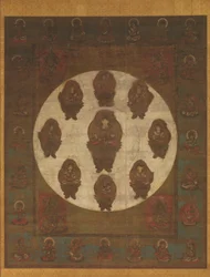 Monju Bosatsu mandala, 13. század.